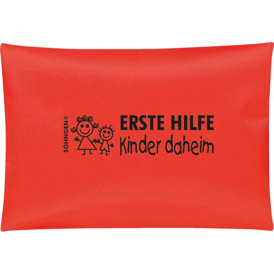 Erste Hilfe-Set Kinder daheim,Reißverschlusstasche,orange,Nylongewebe,240x170mm
