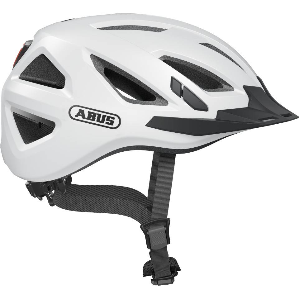 Abus Urban-I 3.0 Fahrradhelm, Magnetgurtschloß, Größe L, Farbe: polar white(weiß