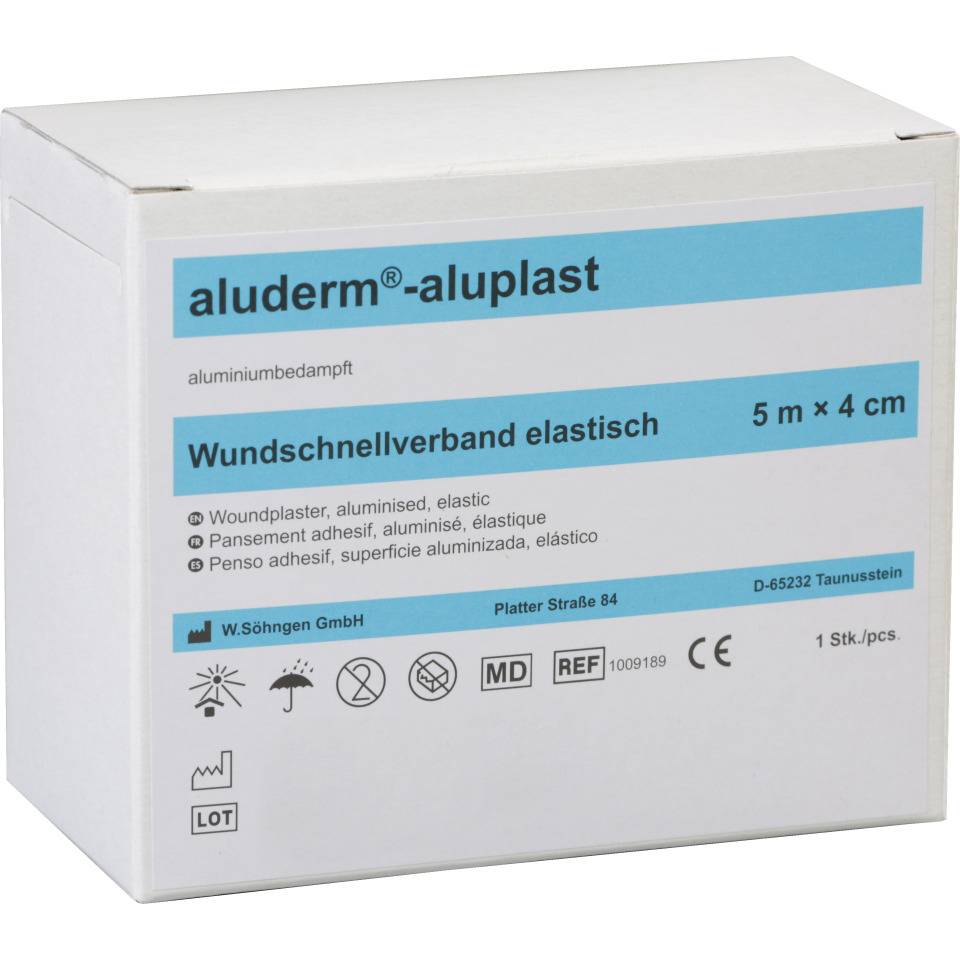 aluderm®-aluplast Wundverbandpflaster,luftdurchlässig,wasserabweisend,4cmx5m