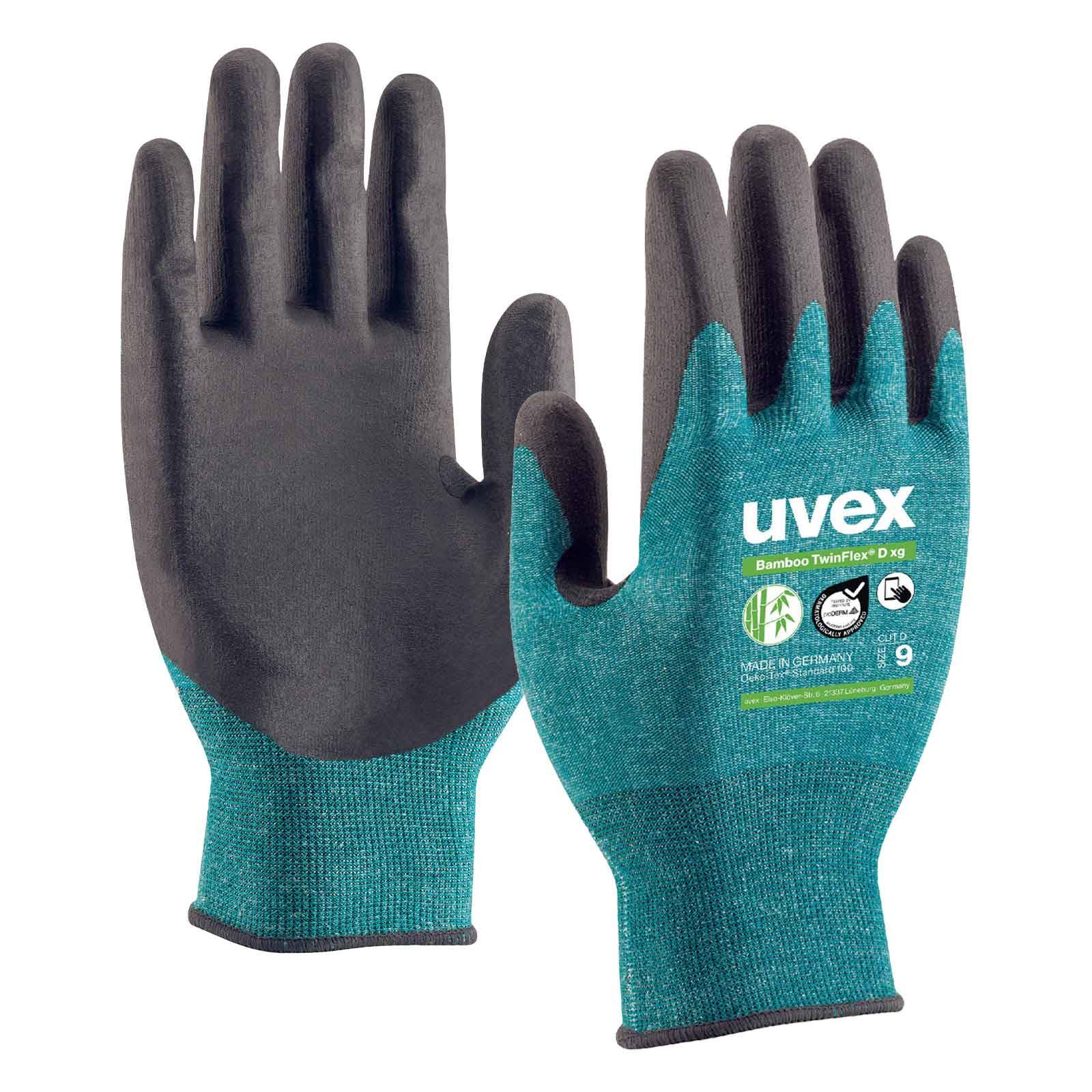 uvex Schnittschutzhandschuhe Bamboo TwinFlex D xg 60090 - Größe:8