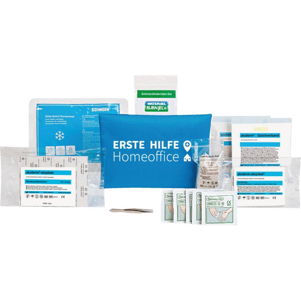 SÖHNGEN® Erste-Hilfe-Set Homeoffice, diverses Verbandmaterial inTasche, 240x170 mm