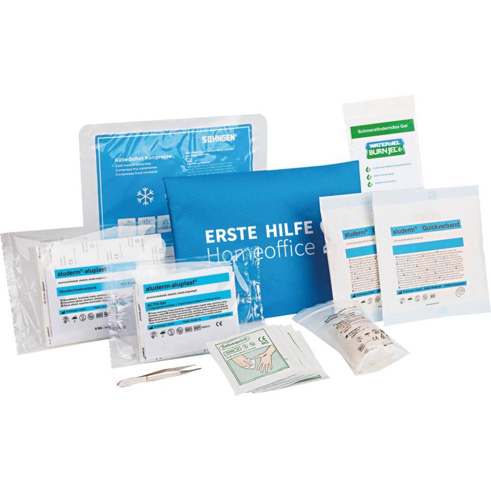 SÖHNGEN® Erste-Hilfe-Set Homeoffice, diverses Verbandmaterial inTasche, 240x170 mm