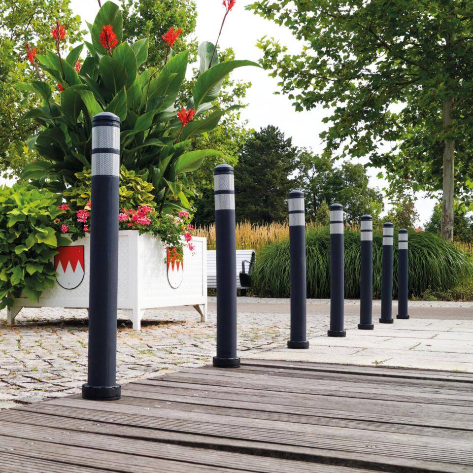 City-Poller Kapa, richtet sich selbsttätig auf, anthrazit, Ø 100/80mm, 620mm