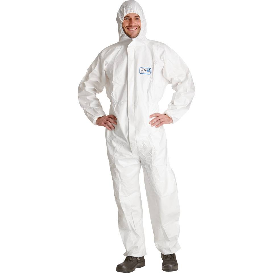 Einweg-Schutzanzug ProSafe® 2, Kategorie III, Typ 5B/6B, weiß, Größe M, 25/VE