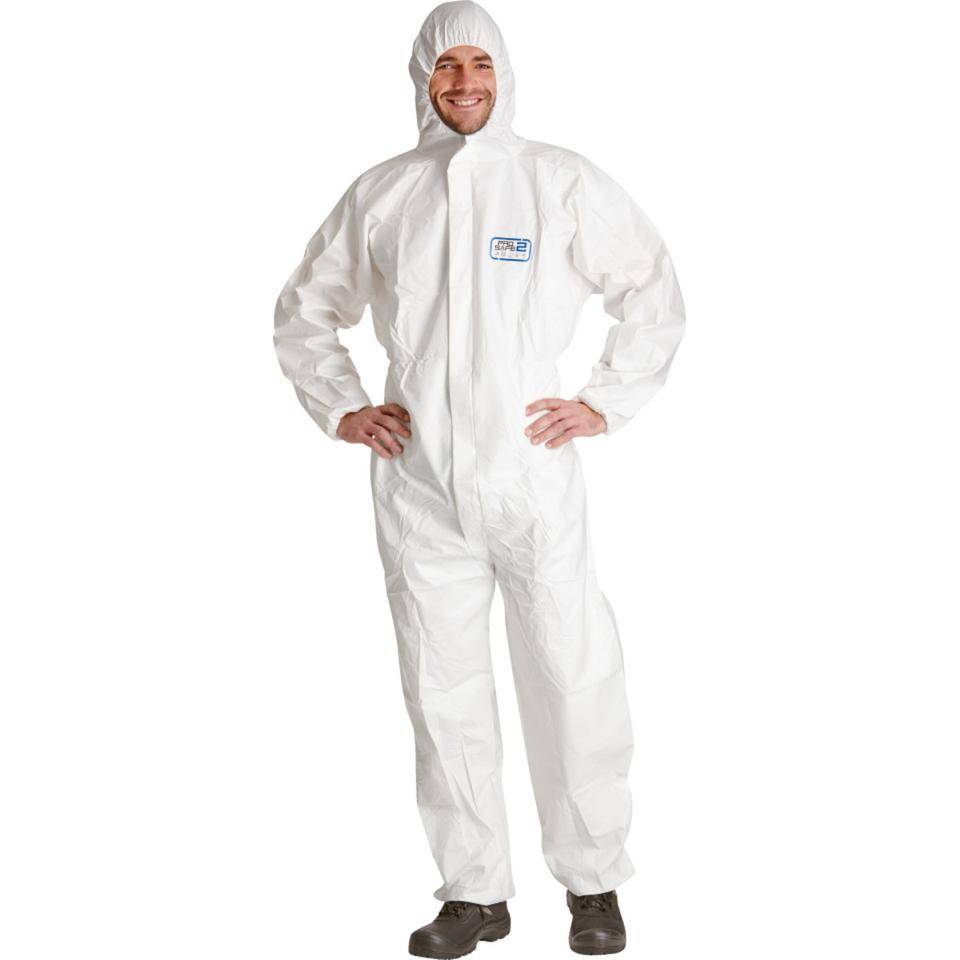 Einweg-Schutzanzug ProSafe® 2, Kategorie III, Typ 5B/6B, weiß, Größe L, 25/VE