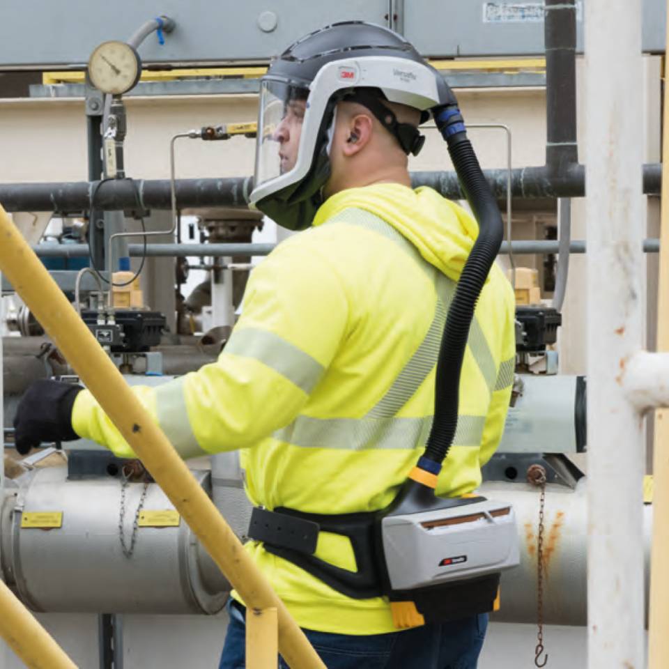 3M™ Versaflo™ Gesichtsschild M-207, Kat.III, hellgrau, farbloses PC-Visier, 591g