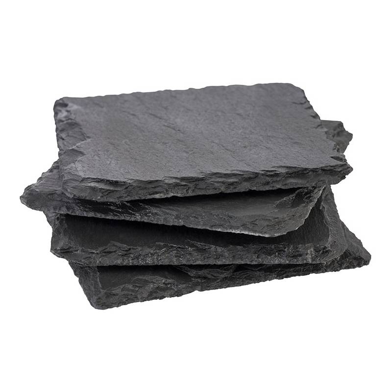 APS Naturschieferplatten 4er-Set, (B)100 x (T)100 mm