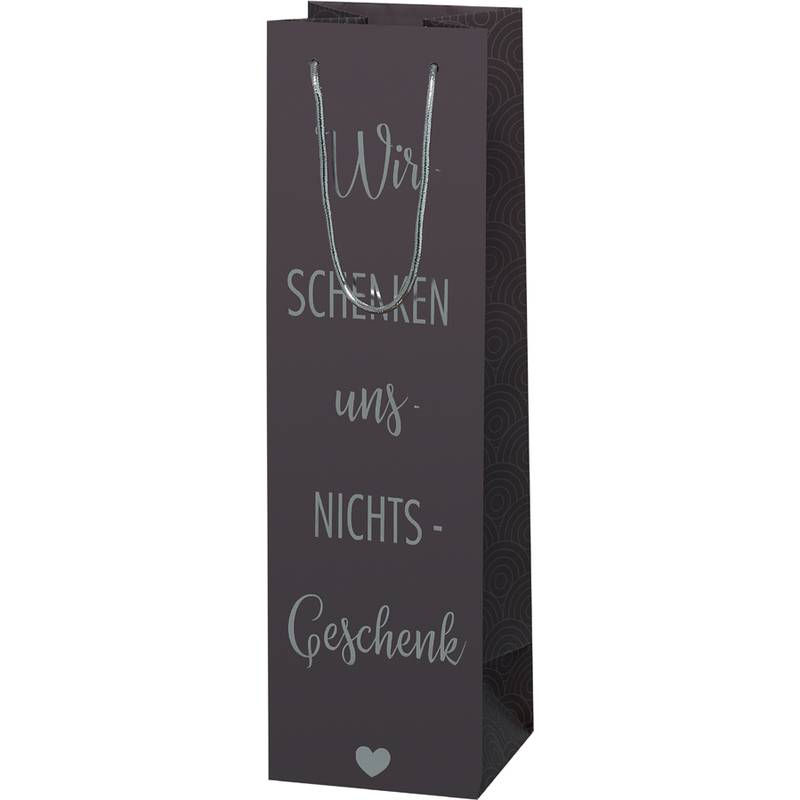 SUSY CARD Flaschentüte "Wir schenken uns Nichts-Geschenk"