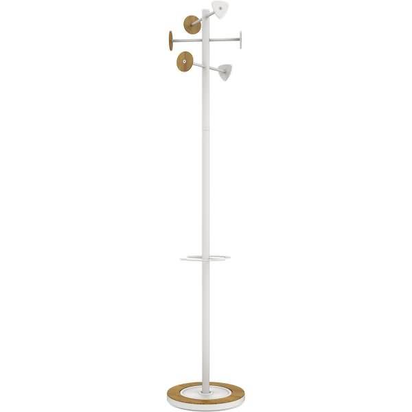 Garderobenständer BORA BAMBOO 400153729 178cm 6 Haken weiß