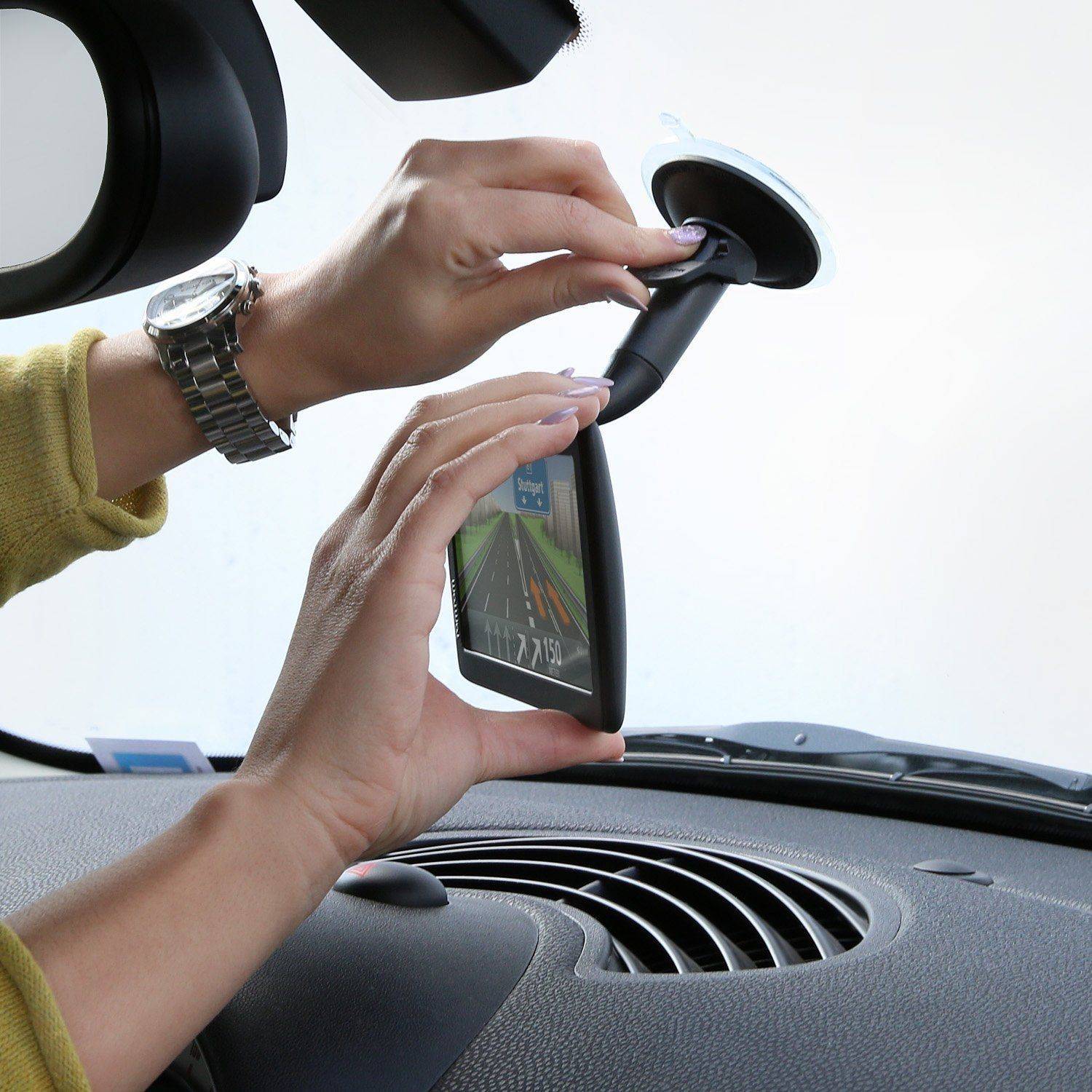 Wicked Chili KFZ Saugnapf Halterung für TOMTOM Start 42, 52, 62, Via 52 und Via 62 - Ersatz Halter für Easyport