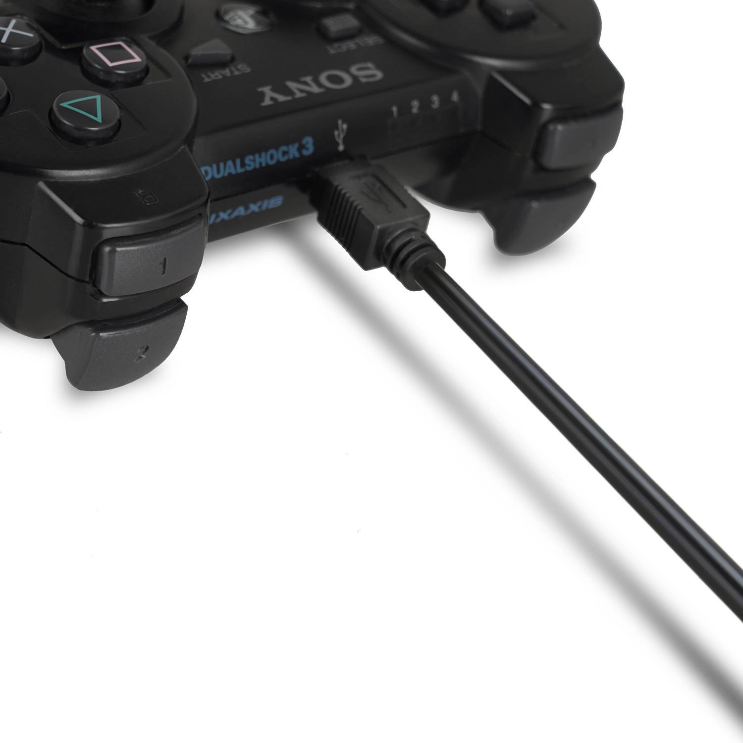 Wicked Chili 3m Ladekabel kompatibel mit PS3 Controller USB-Kabel mit MiniUSB Stecker (Charge and Play, USB 2.0 Kabel)