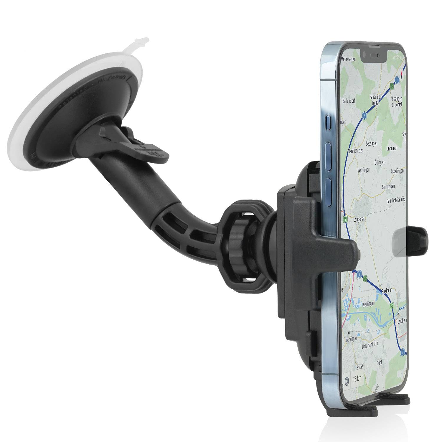 Wicked Chili KFZ-Halterung für iPhone 17,16, 15, 14, 13, 12, 11 (Pro, Mini) SE, XR Universal für Handy mit max 74mm Breite