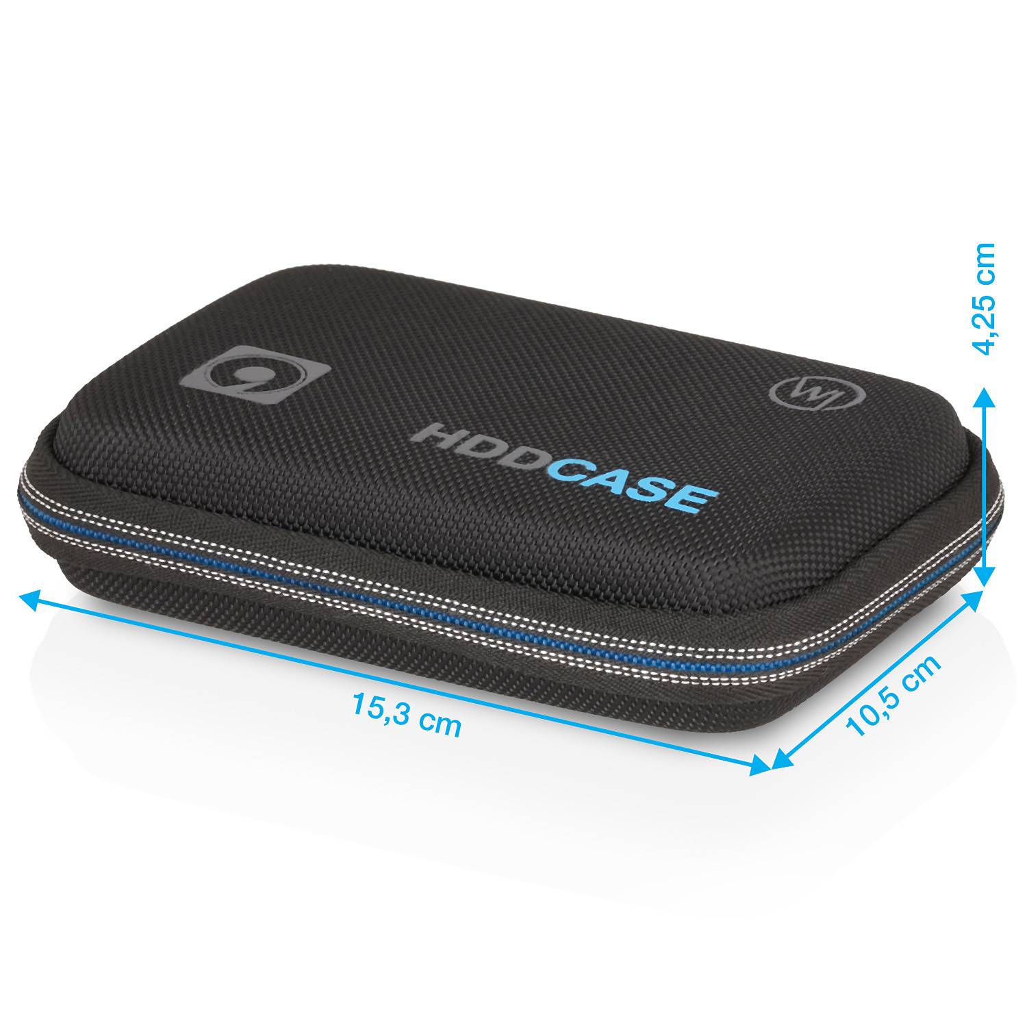 Wicked Chili Schutzhülle für 2,5 Zoll Festplatte HDD SSD Hülle Case Tasche mit Kabelfach, Innen: 13,5 x 8,5 x 4 cm)