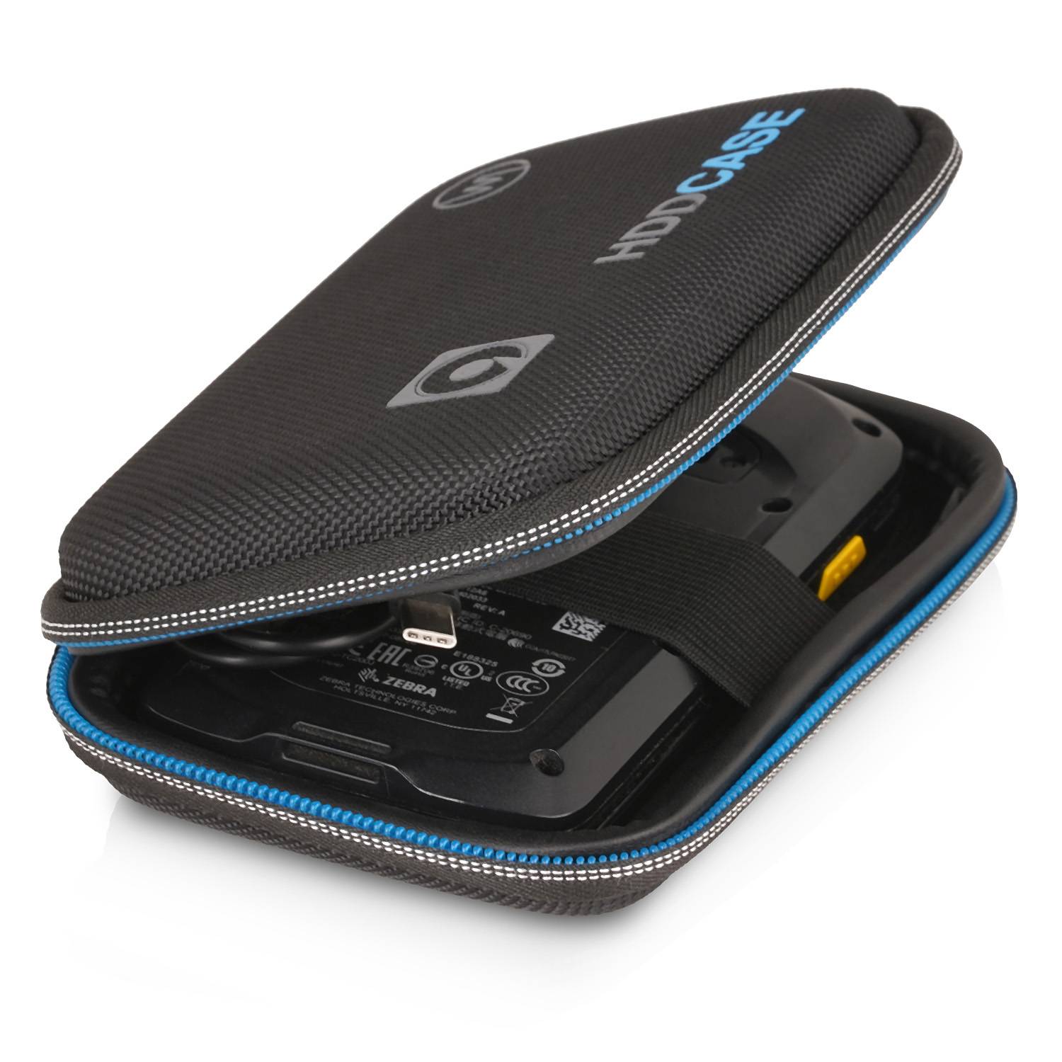 Wicked Chili Schutzhülle für 2,5 Zoll Festplatte HDD SSD Hülle Case Tasche mit Kabelfach, Innen: 13,5 x 8,5 x 4 cm)