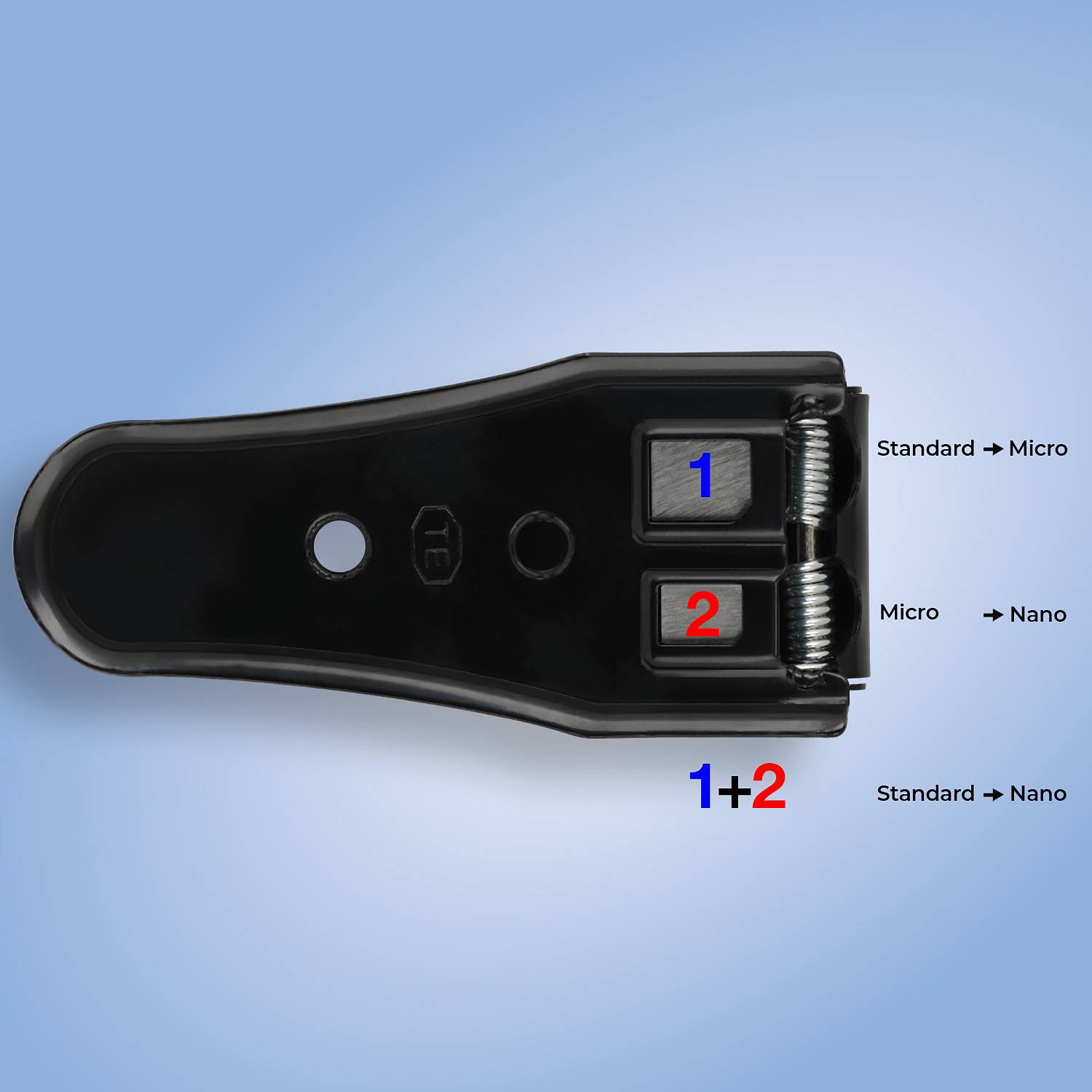 Wicked Chili Dual Simkarten Stanzer 4 in 1, Sim Karten Stanze mit Adapter Set (Nano, Micro, Standard, Pin Nadel, Feile)