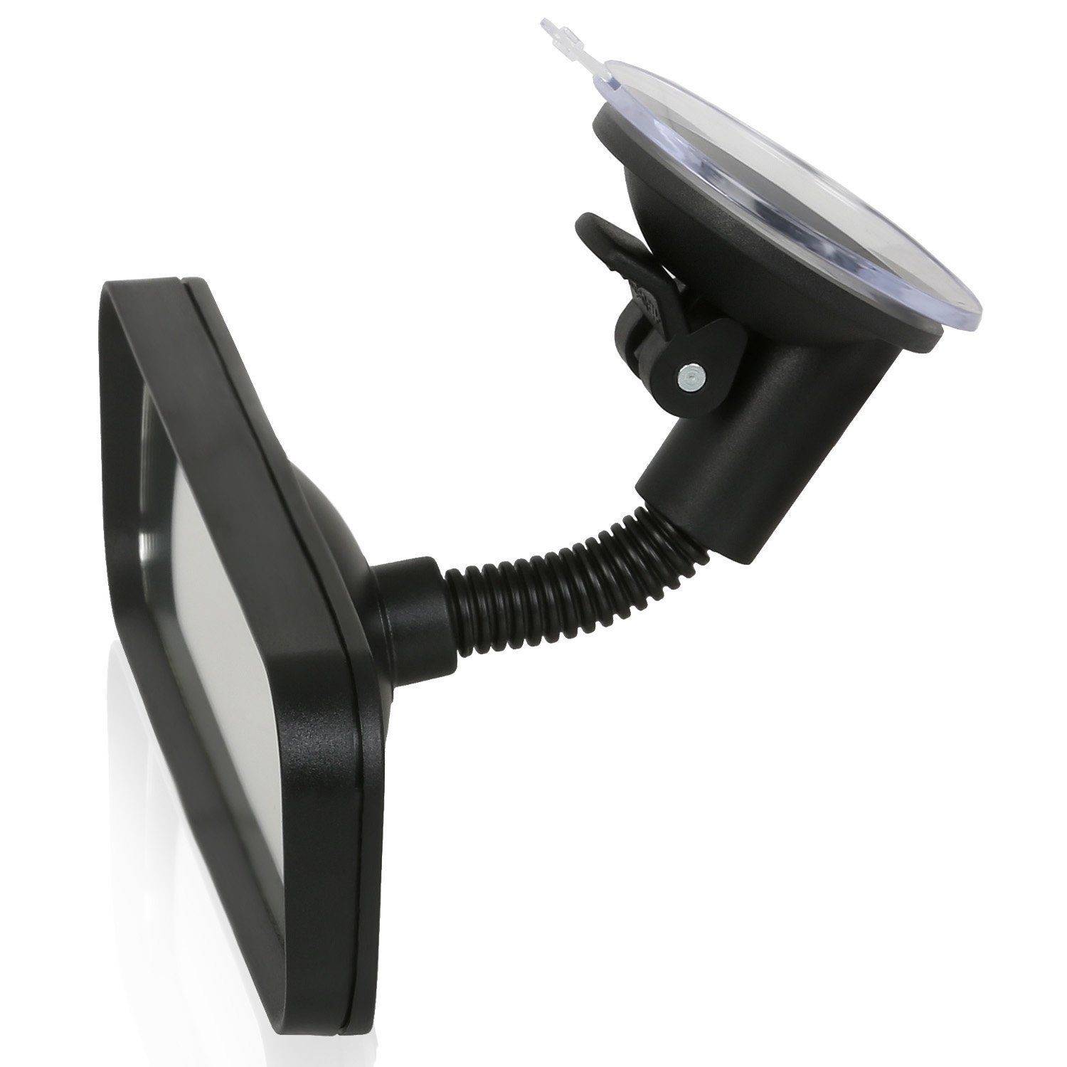 Wicked Chili Zusatz Rückspiegel mit Saugnapf für KFZ Windschutzscheibe (Spiegelfläche: 155 x 48 mm) schwarz