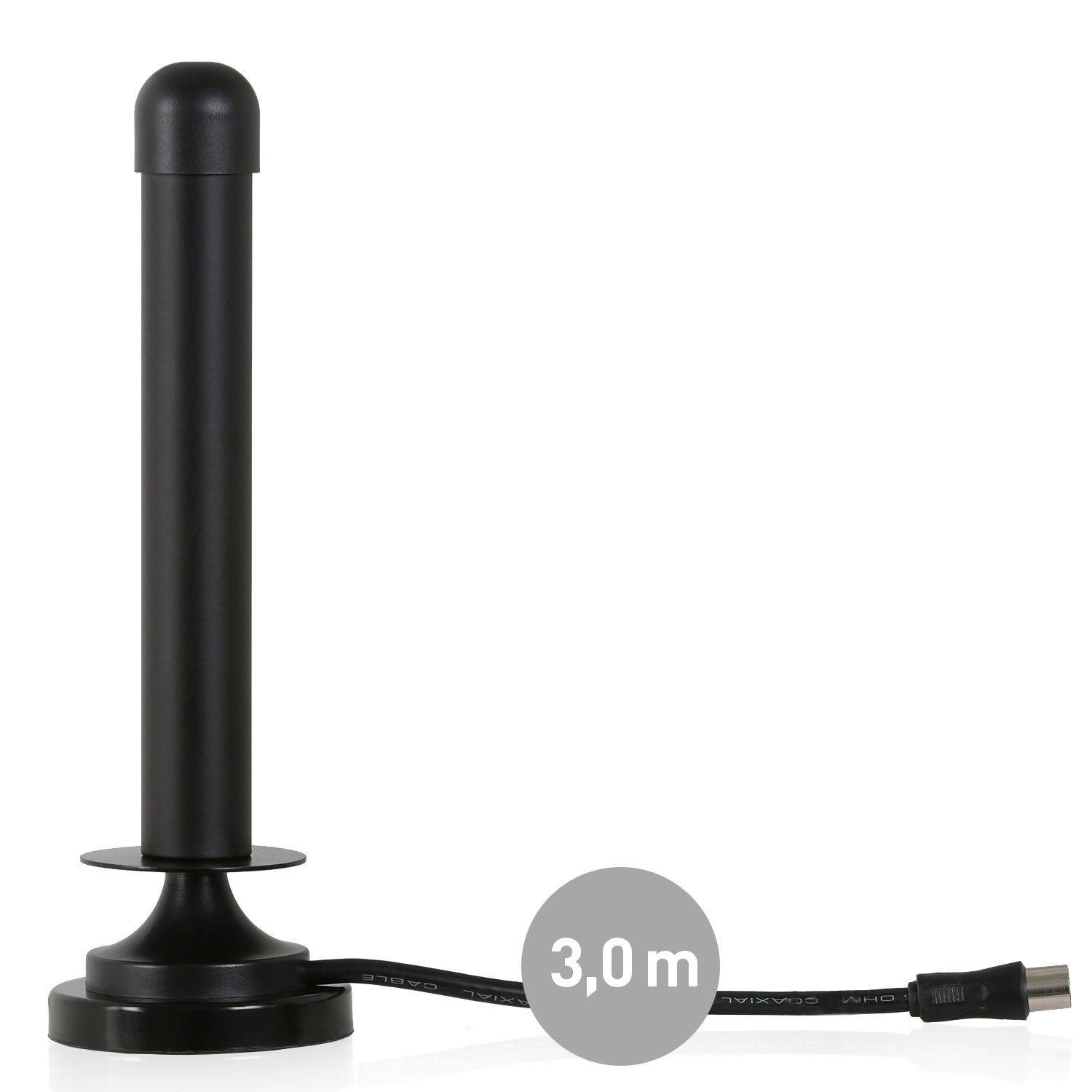 Wicked Chili DVBT2 HD / DVBT digitale Fernseh / Radio Antenne für TV / PC - passive Zimmerantenne