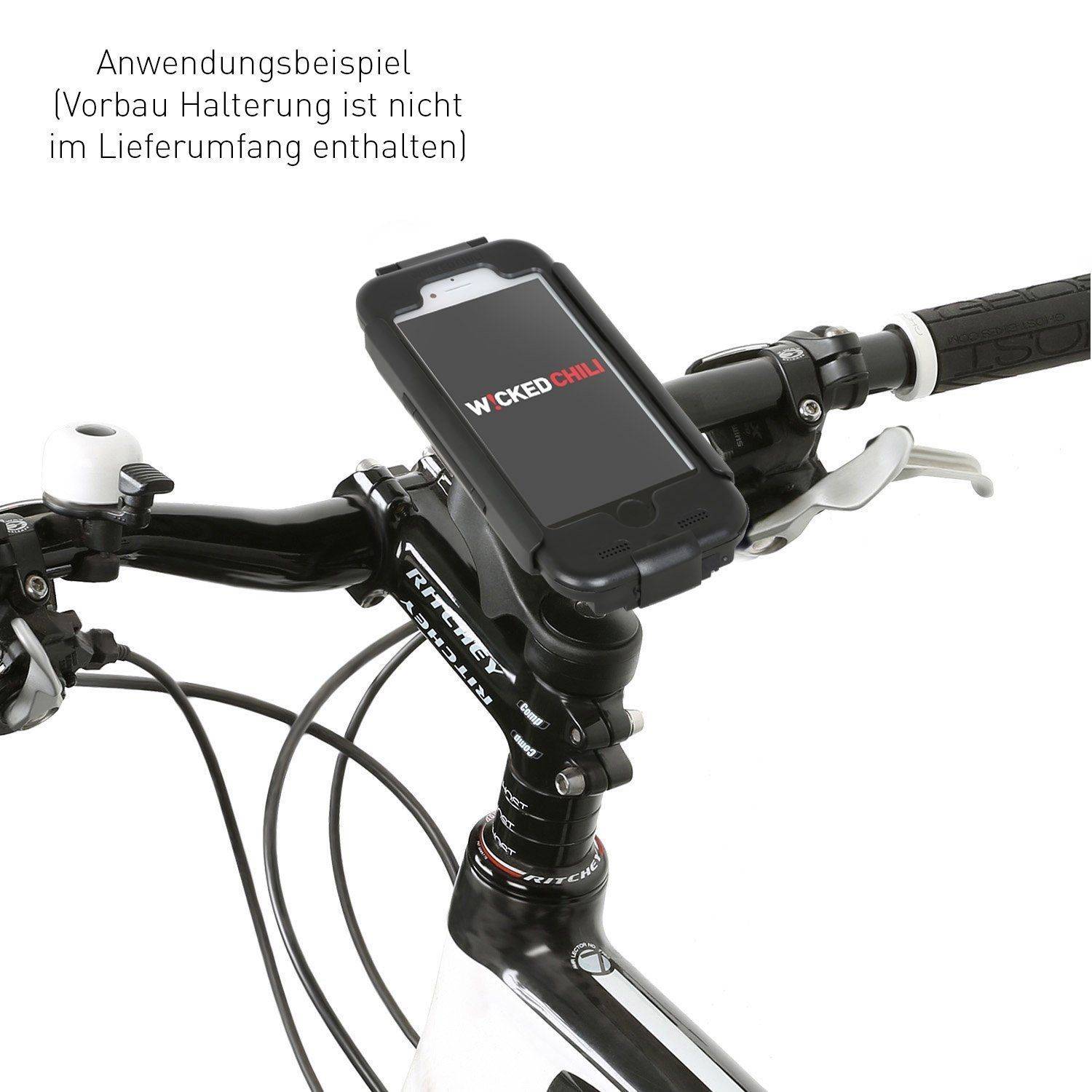 Wicked Chili RainCase Fahrrad Halterung kompatibel mit iPhone SE 2 (2020), iPhone 8 und iPhone 7 passgenaue Hülle