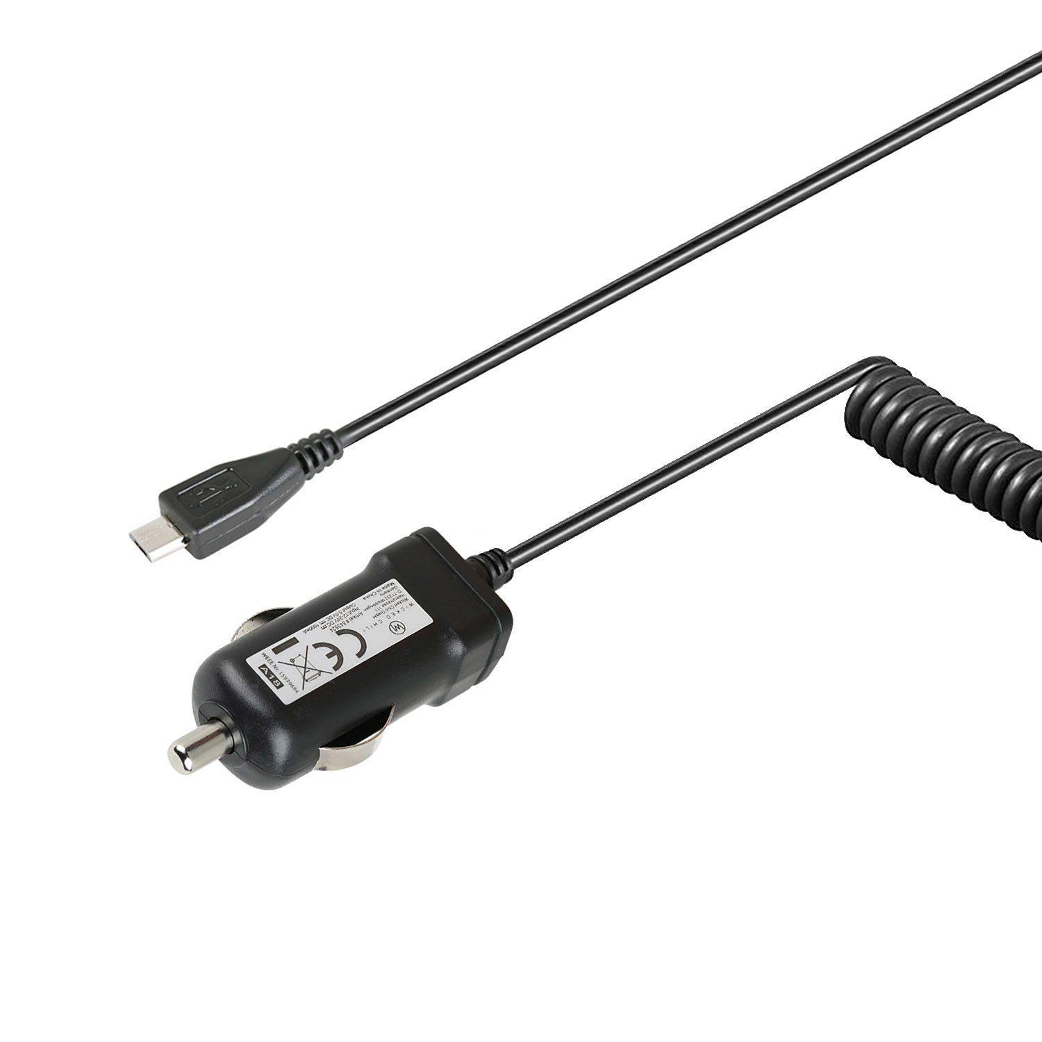 Wicked Chili microUSB KFZ Ladekabel kompatibel mit Samsung, Huawei, Sony, Nokia, Blackberry, HTC, LG, Motorola, Handy