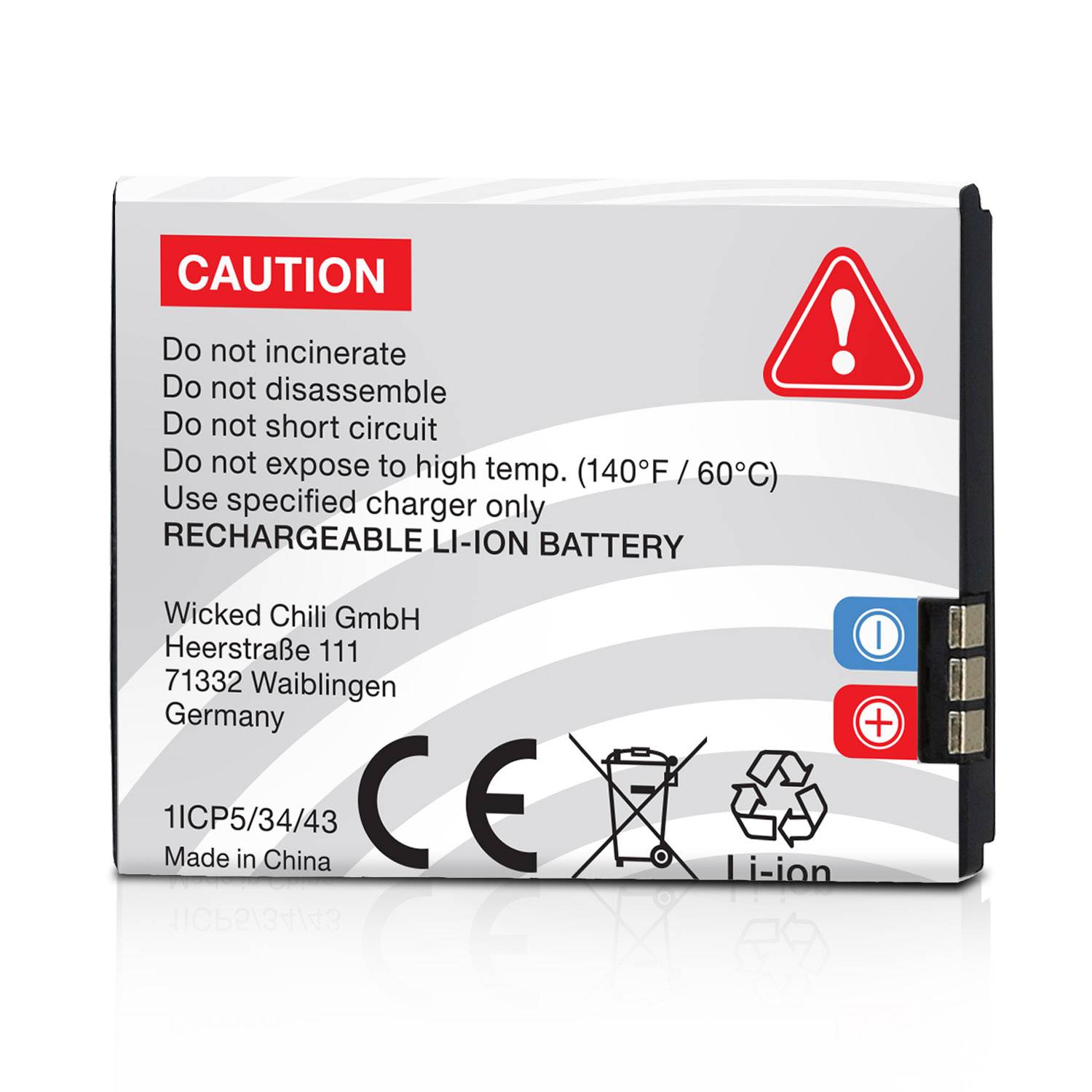 Wicked Chili 2 Stück Akku kompatibel mit AVM Fritz!Fon C5 / C4 / M2 / MT-F/Motorola MOTOFONE F3 / EM325 / M325 / EM25