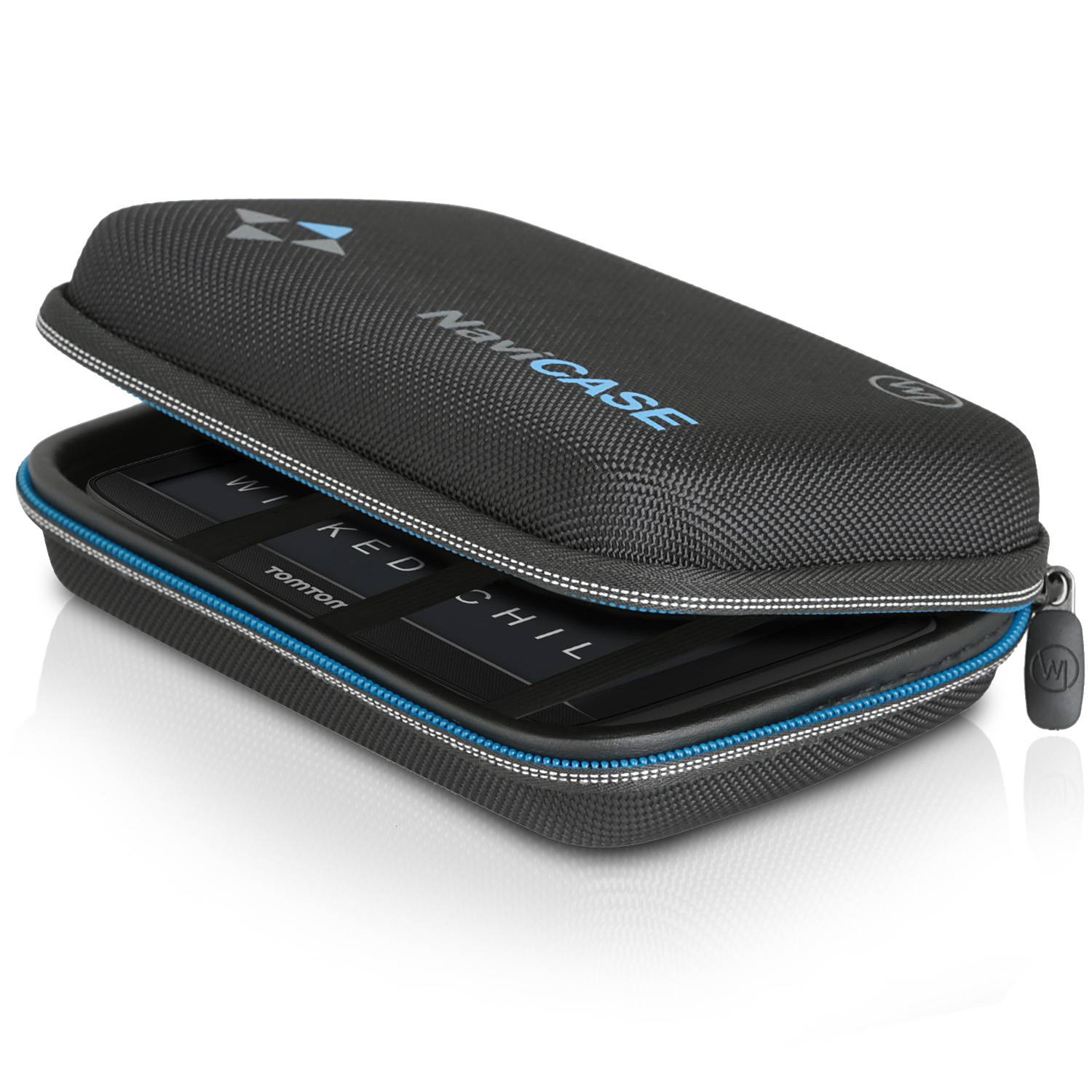 Wicked Chili Schutztasche / Aufbewahrungstasche für 4,3 / 5 Zoll Navigationsgeräte mit Ladekabel- und Zubehörfach