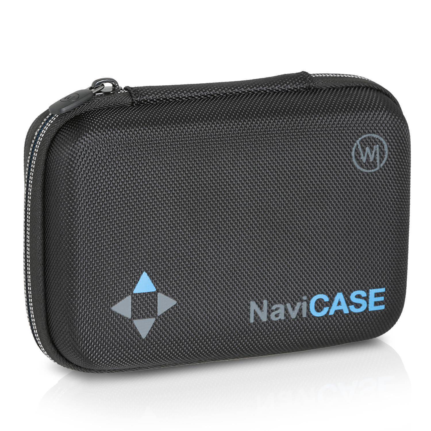 Wicked Chili Schutztasche / Aufbewahrungstasche für 4,3 / 5 Zoll Navigationsgeräte mit Ladekabel- und Zubehörfach