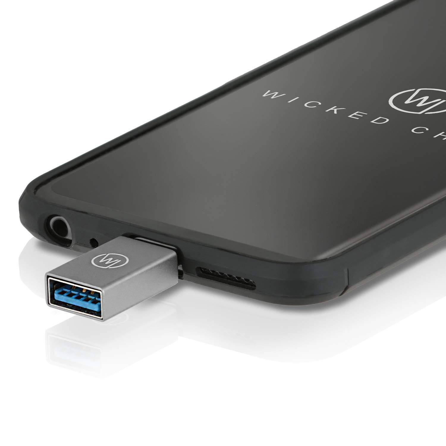 Wicked Chili 2 Stück OTG 3.2 Gen.1 USB-C auf USB-A Adapter für iPad Pro, Air, MacBook, Galaxy, Surface, Laptop