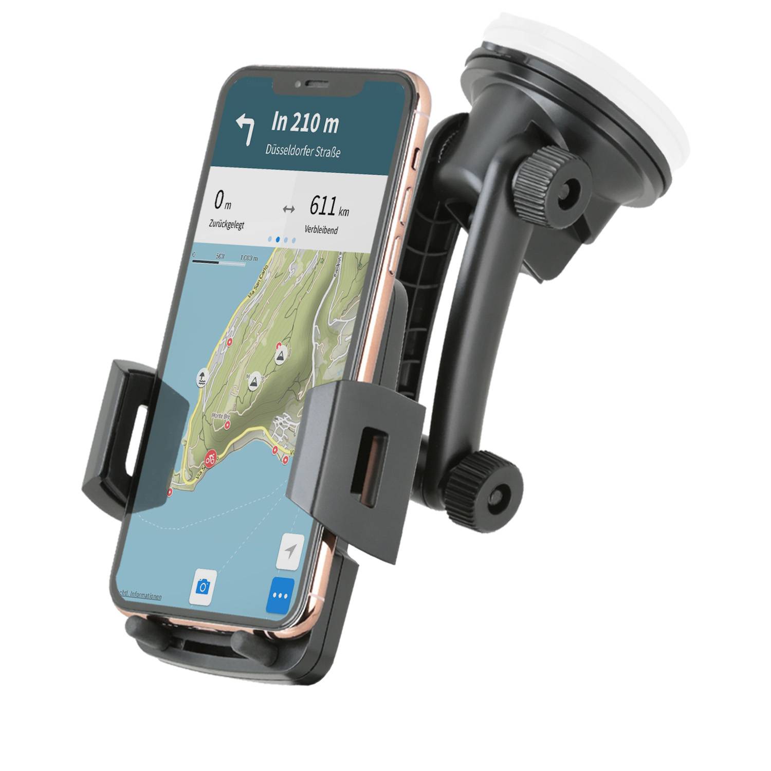 Wicked Chili KFZ-Halterung für iPhone 16, 15, 14, 13, 12 (Pro Max Mini) Samsung, Universal, max. 91mm Breite