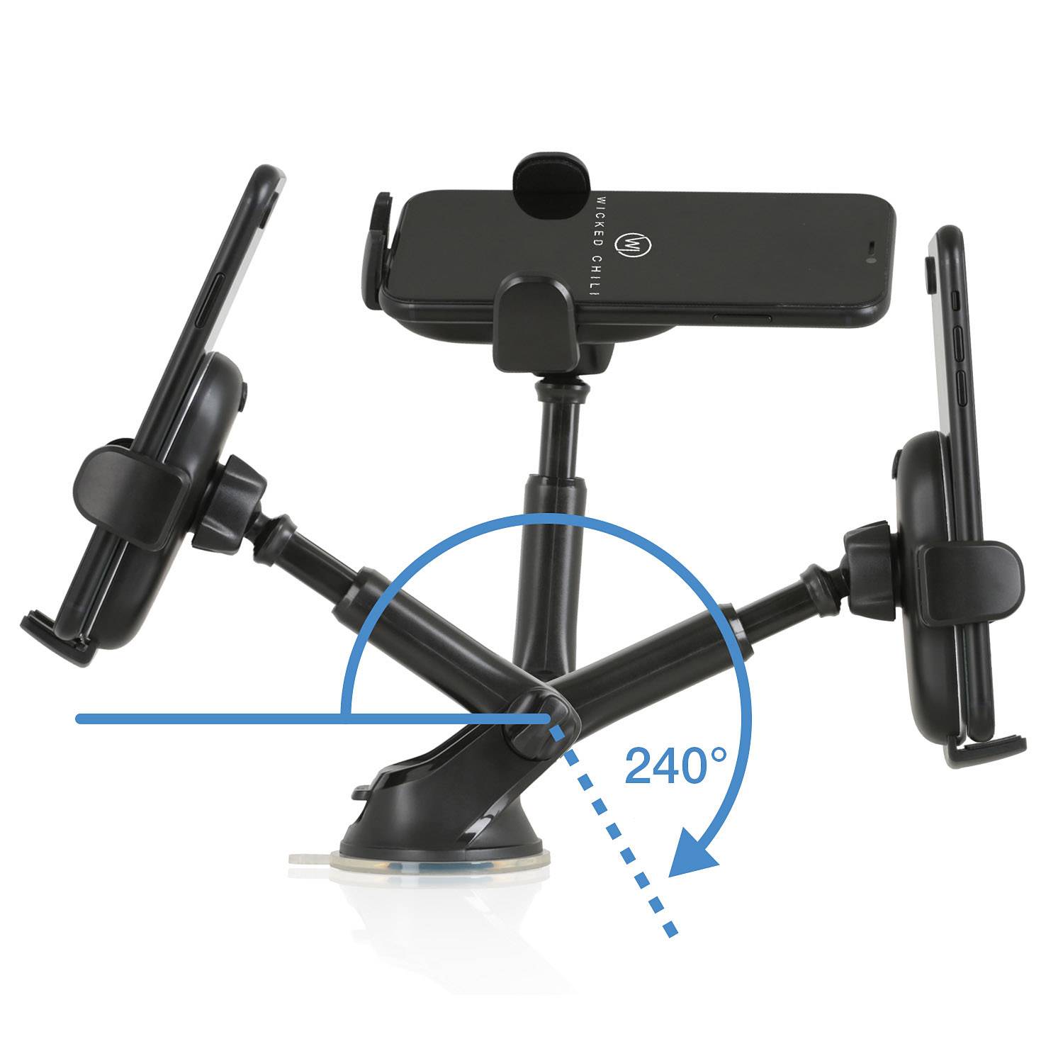 2in1 KFZ Universal Handyhalterung für iPhone 17, 16, 15, 14 13 Pro, Max, Mini Samsung Galaxy, Pixel