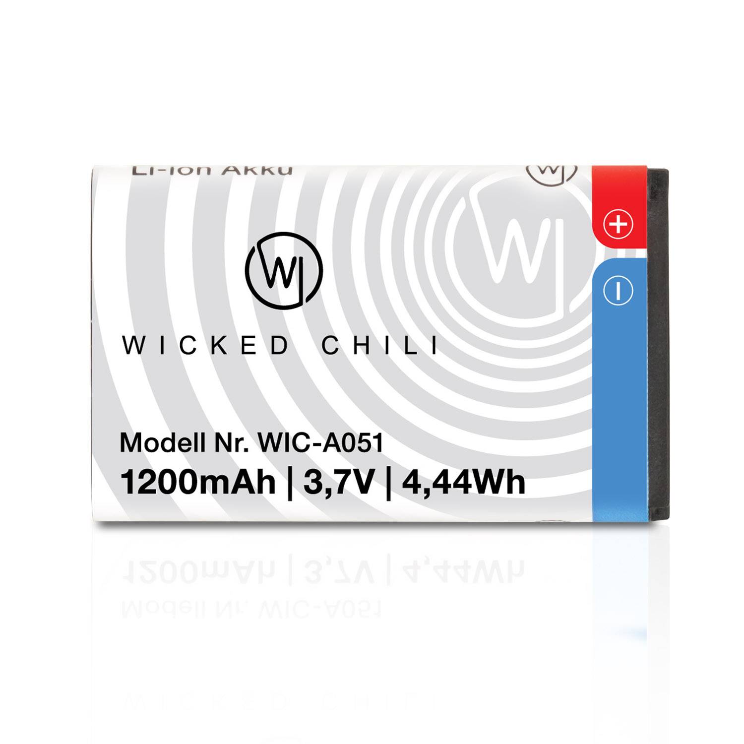 Wicked Chili Ersatz Akku (1200mAh, BL-5C) zB kompatibel mit Nokia 1650, 2310, 2610, 3110, 3120, 5030, 5130, 6030, 6230