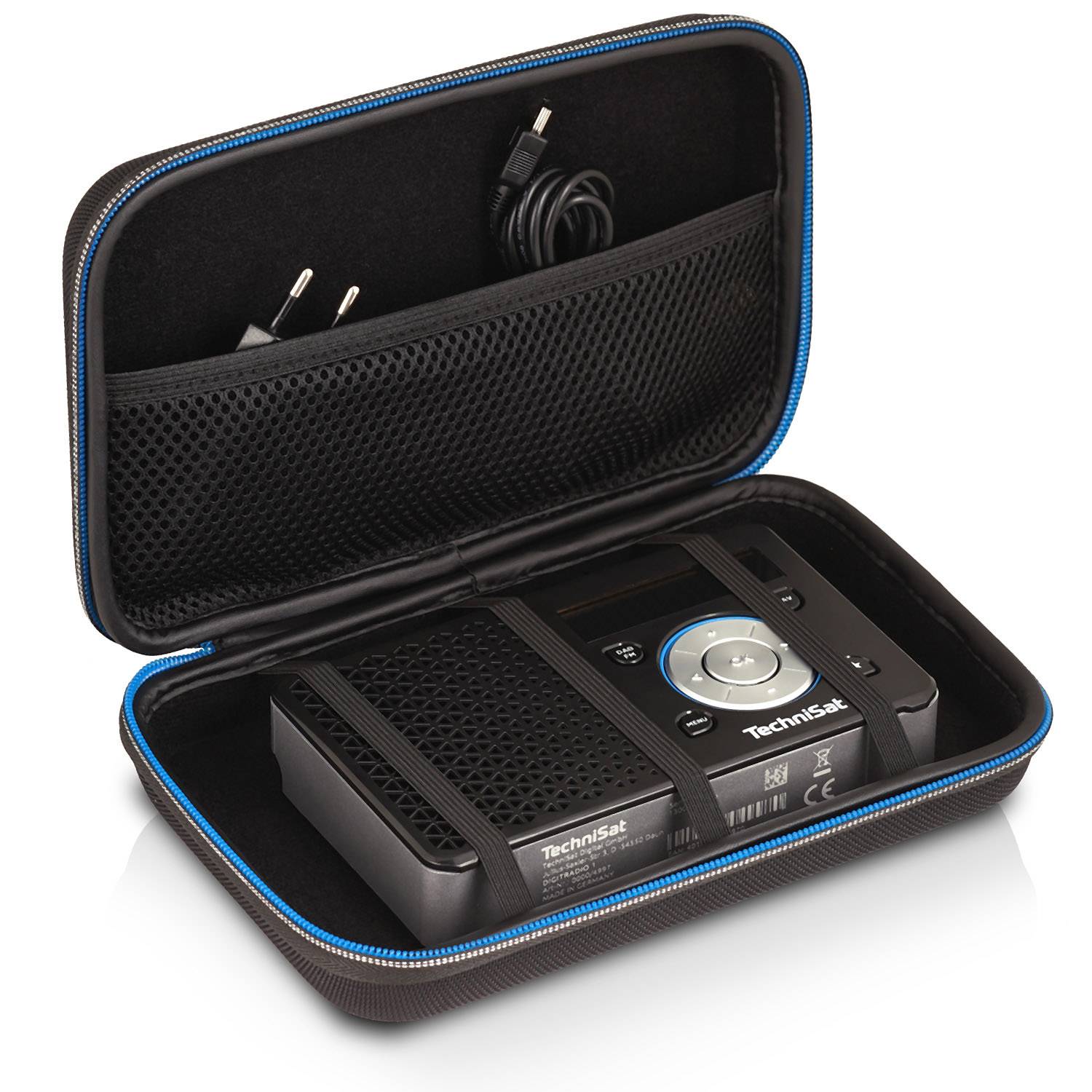 Wicked Chili Tasche für TechniSAT DIGITRADIO 1, Viola, NORDMENDE Transita 100 Case, Hülle, stoßfest