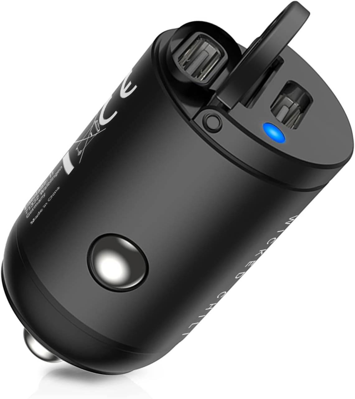 Wicked Chili 45W Tiny KFZ Adapter Dual USB-C Schnellader für Zigarettenanzünder für iPhone 17, 16, 15 Samsung PPS