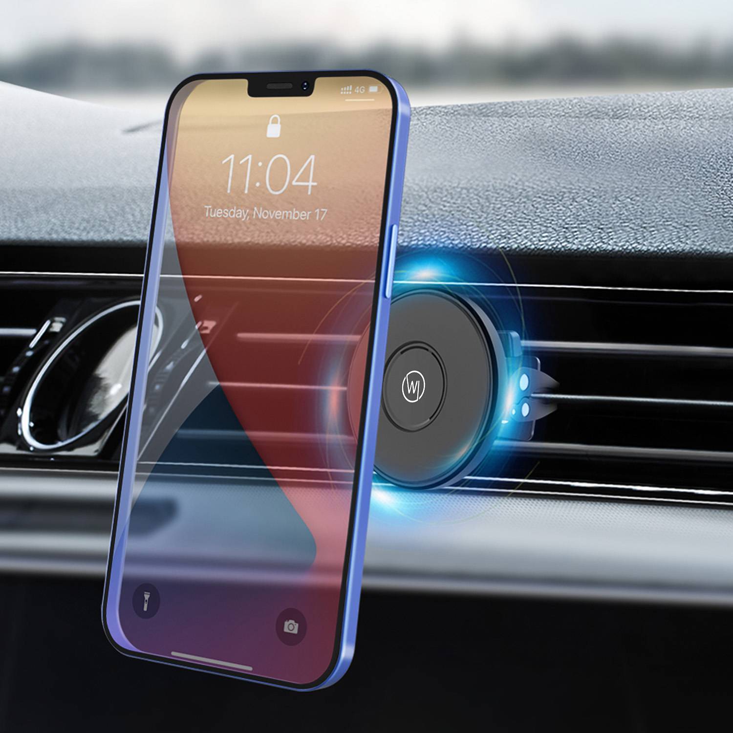 Wicked Chili KFZ Magsafe Magnet Autohalterung für Apple iPhone 17 16 15 14 13 12 - Magnetische Handyhalterung Lüftung - Auto Halterung Lüftungsgitt