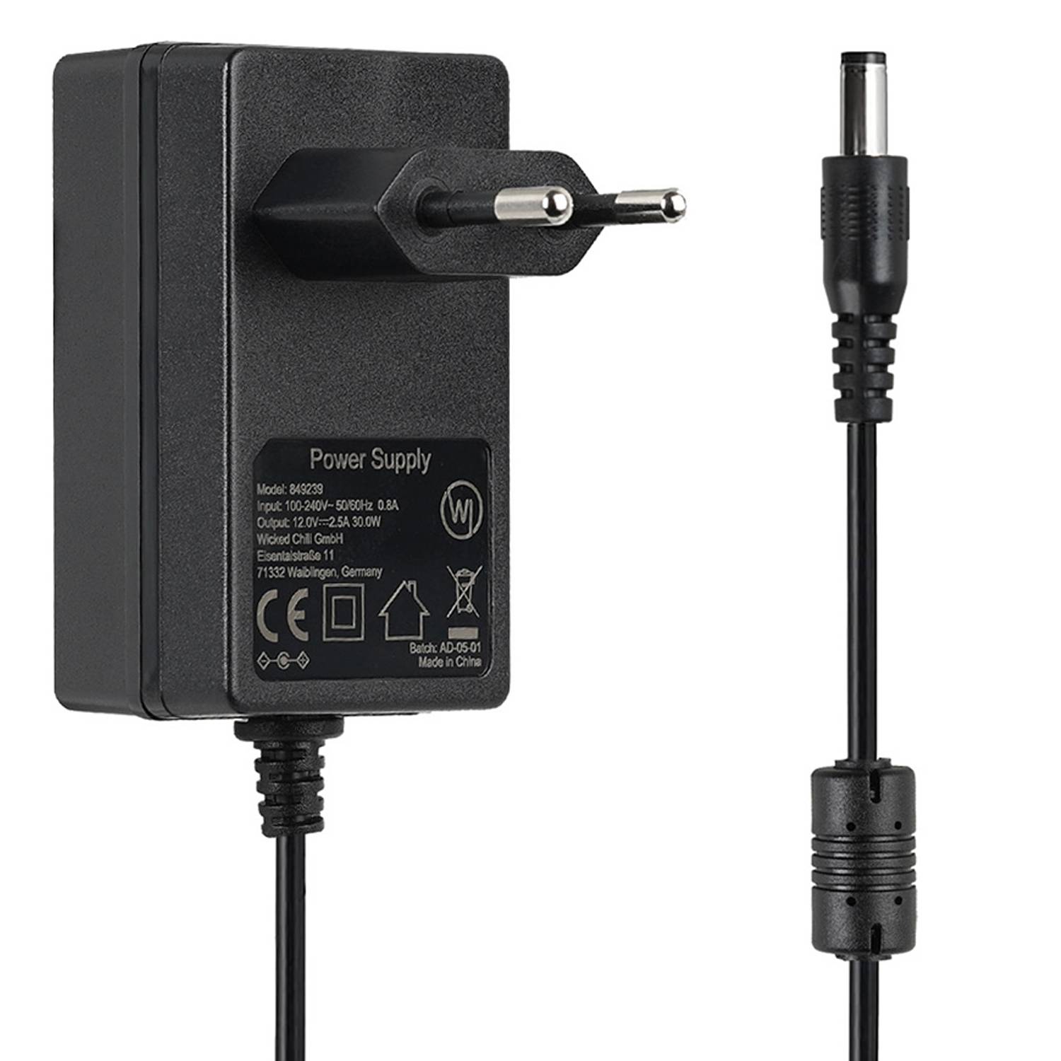 Wicked Chili 3,0m Ersatz-Netzteil für AVM FRITZ!Box 7570 7530 AX 7520 7490 6850 6820 4040 Ladegerät Fritzbox