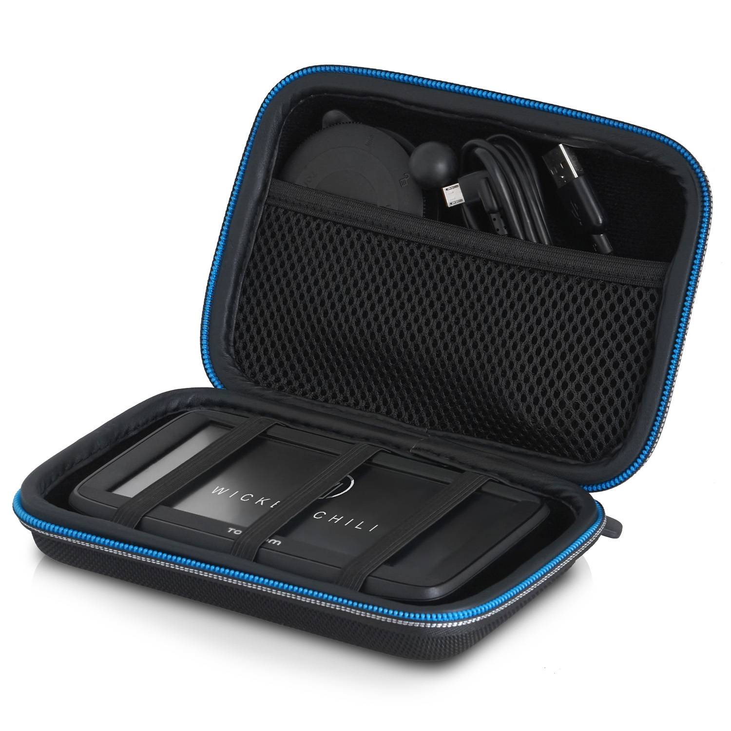 Wicked Chili Universal Navi Case für 4,3-5 Zoll Navis - Navigationsgeräte Tasche mit Kabelfach (Innen: 15 x 10 x 4.5 cm)