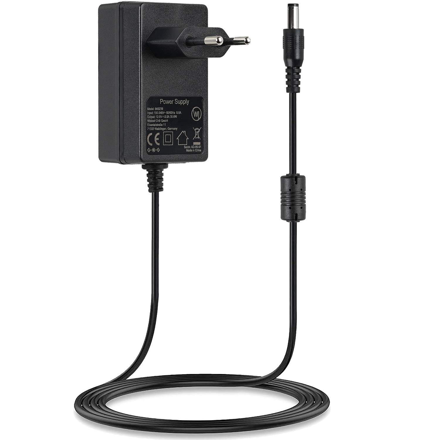 Wicked Chili 2,5A DC Netzteil Ladegerät 300cm Kabel für Bose Soundlink mini, Kraftmax BC4000