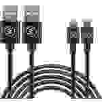 Wicked Chili USB Typ C Kabel auf USB A [2x 1m] USB Typ C Ladekabel kompatibel mit Samsung Galaxy S10+, S10e, S10 Note 9