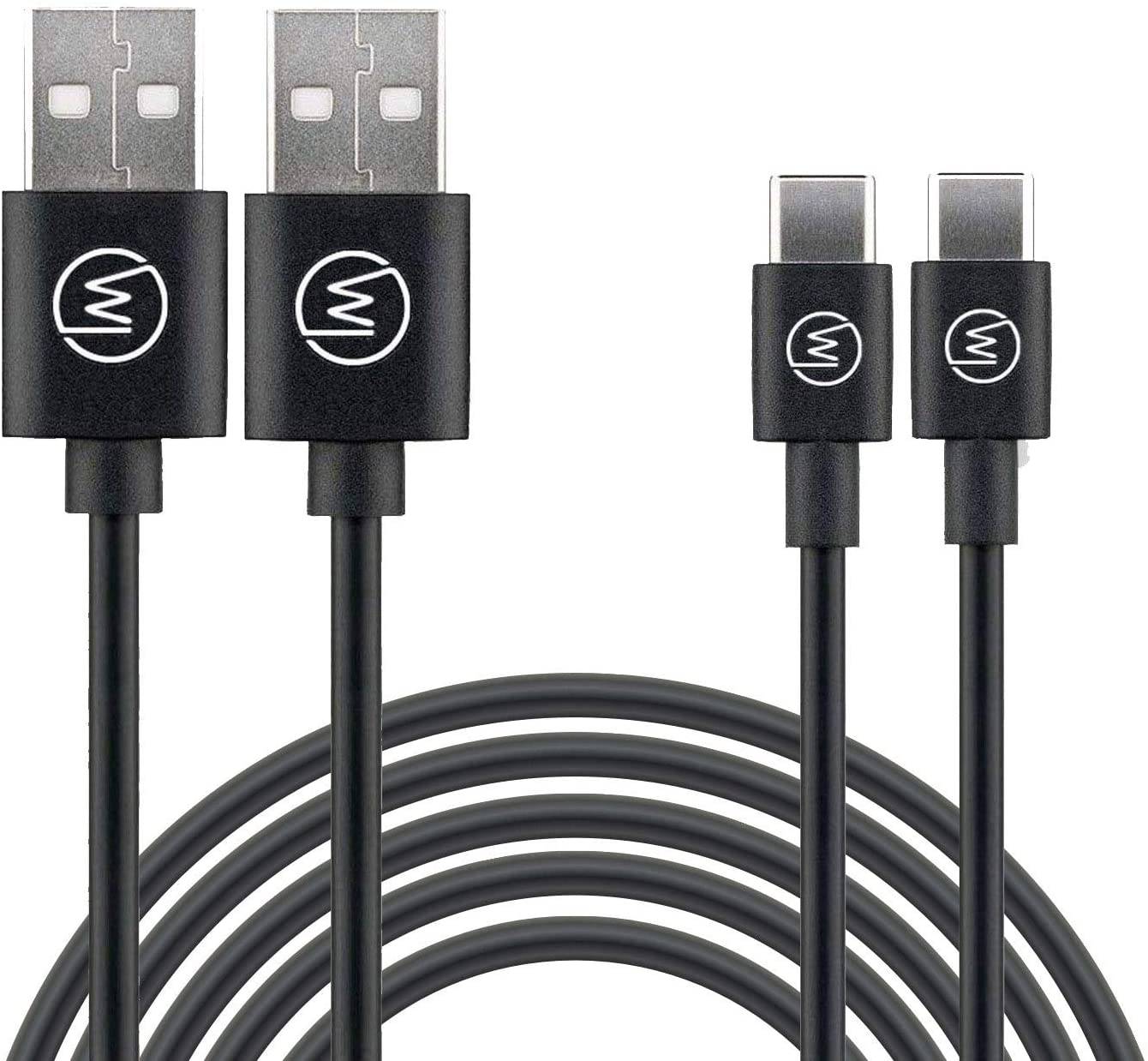 Wicked Chili USB Typ C Kabel auf USB A [2x 1m] USB Typ C Ladekabel kompatibel mit Samsung Galaxy S10+, S10e, S10 Note 9