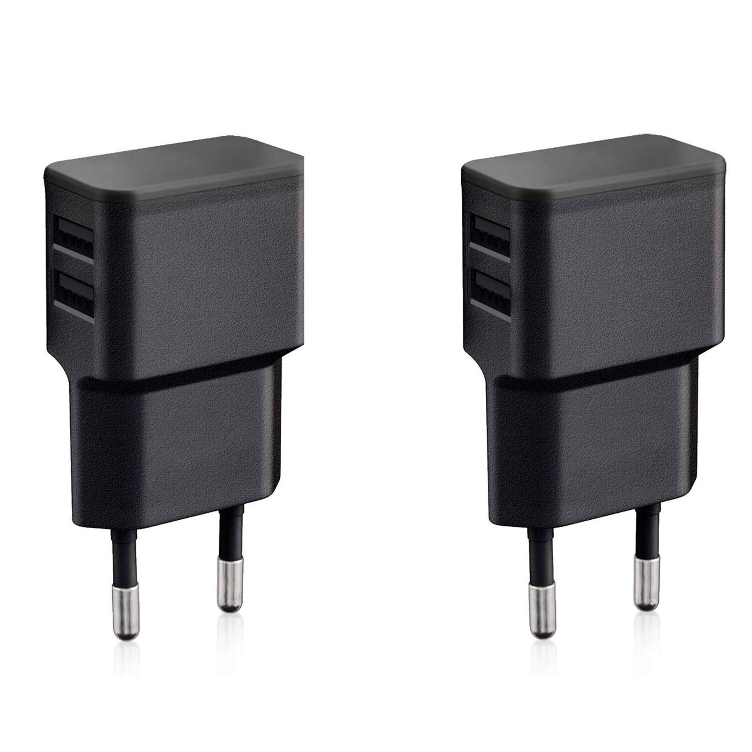 Wicked Chili 2er Set Dual USB Ladegerät 12W / 2400mA Pro Series (Netzstecker 90° abgewinkelt, 2-Fach USB)
