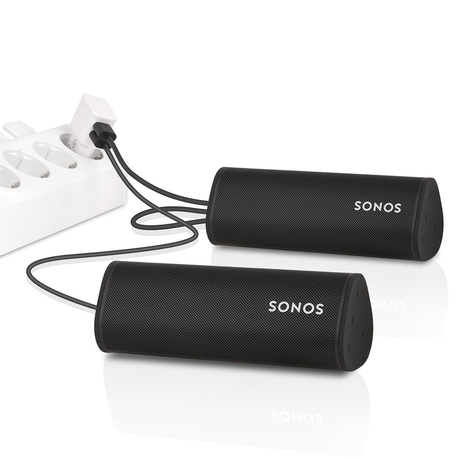 Wicked Chili Dual USB Ladegerät geeignet für 2 Sonos Roam Speaker oder 2x kabelloses Ladegerät, Doppelstecker
