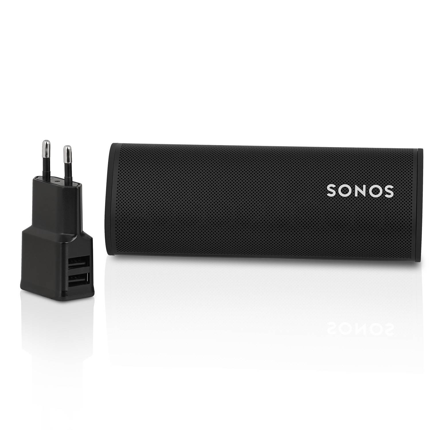 Wicked Chili Dual USB Ladegerät für Sonos Roam, ersetzt 10W Netzeil für USB-A auf USB-C Kabel (2.4 A, 12W) schwarz