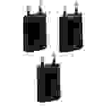 Wicked Chili 3x USB Netzteil Ladegerät Stecker für iPhone, Samsung Galaxy, Handy und Smartphone 1A, 5V) schwarz