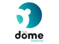 Dome Essential Logo mit abstraitem blaugrün-weißem Kreissymbol über dem Wort „dome