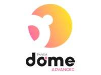 Logo für 'dome advanced' mit einer abstrakten rosa-orangenen Kreismarke über der Wortmarke.