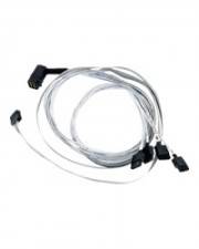 Adaptec Internes SAS-Kabel mit Sidebands SAS 6Gbit/s 4-Lane 36-polig 4x Mini HD SFF-8643 M 7-poliges SATA W 80 cm rechts abgewinkelter Anschluss