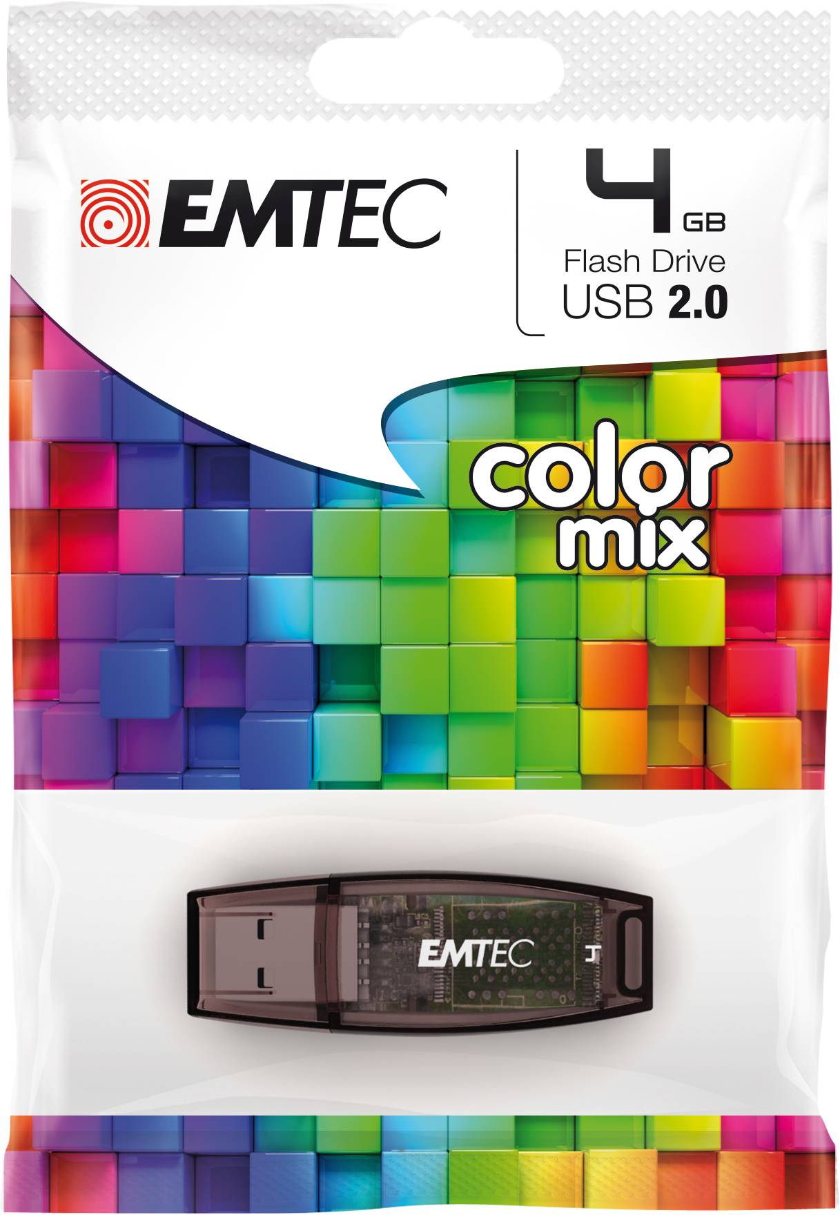EMTEC C410 Color Mix - USB-Flash-Laufwerk - 4 GB