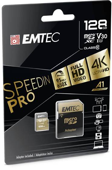EMTEC SpeedIN' PRO - Flash-Speicherkarte (microSDHC/SD-Adapter inbegriffen)