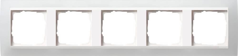 Gira Abdeckrahmen 5f.opak ws 0215334