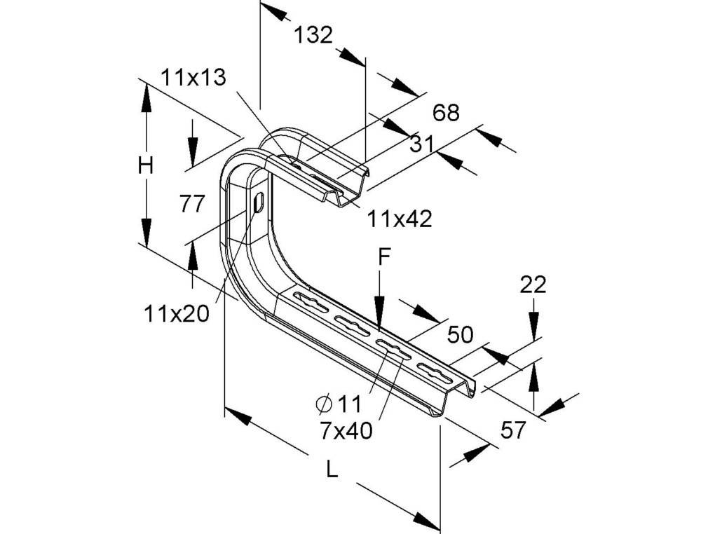 Niedax Tragkonsole TKSU 100