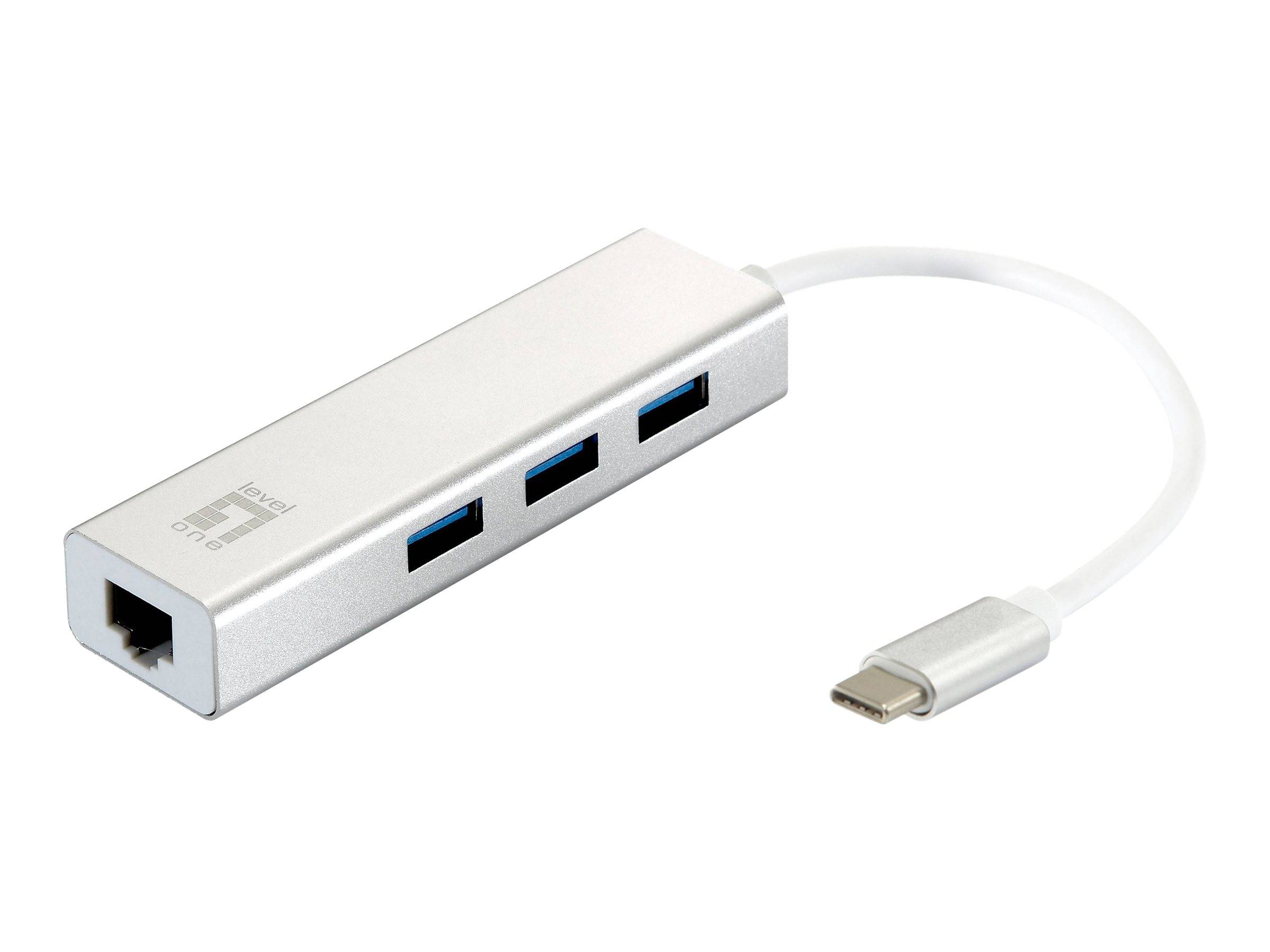 LevelOne USB-0504 Adapter 3 Port 3xUSB-C 3.0, 1x GE Port